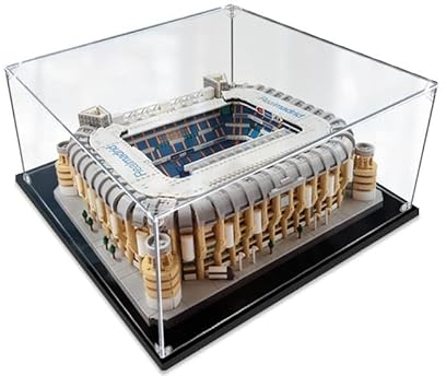 Acryl Schaukasten Vitrine für Lego 10299 Real Madrid - Santiago Bernabéu Stadion, Staubdichte Display Case Kompatibel Lego 10299 Modell - Ohne Modell Kit