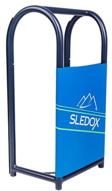 Schlitten von SLEDOX, nur 2,3kg, Aluminium Pulverbeschichtet, reisfeste PVC-Plane (Blau)