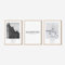 ZoeyAustin® 3er Set City Poster DIN A3 (30cm x 42cm), Minimalistisch Moderne Wanddeko, Wohnzimmer Schlafzimmer Deko, Schwarz-Weiß (Hamburg)