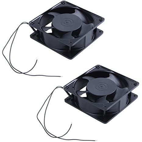 Fivetwofive 2X AC 220V-240V 0.14A Enfriamiento Enfriador Ventilador Sin Escobillas 120 mm x 120 mm x 38 mm, 750005282