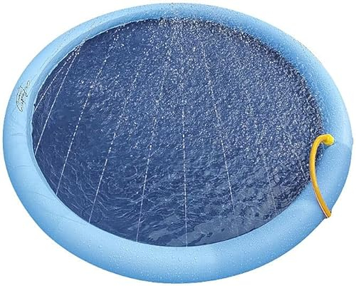 infactory Wasserspielmatte Kinder: Wasser-Spielmatte für Kinder & Hunde, Schlauchanschluss, PVC, BPA-frei (Wasserspielmatte Garten, Wasserspielzeuge Pool, Gartenschlauch)