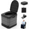 CAMPERFECT XXL Portable Toilet for Adults, Upgraded Camping Toilets Collapsible Toilet Extra Large 16.7-inch High Porta Potty for Camping Outdoor Activities and Travel, 18.1‘’*16.7''*16.7'' Gray