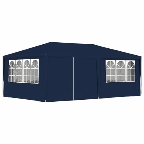 Rantry Professionelles Partyzelt mit Wänden, Blau, 90 g/m², 4 x 6 m, UV-Schutz und wasserdicht, Gartenpavillon für Camping, Partys, Outdoor