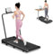 Dskeuzeew Walking Pad Klappbar 2.5 PS, Laufband für Zuhause und Büro, Ultra leise <45dB, Tragbar klein Laufpad kompakt mit Sicherheitsschloss, 300 Lb Kapazität mit LCD-Anzeige