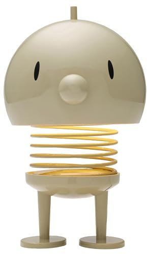 Hoptimist Lampe LED, Nachttischlampe Touch, Kabellose Lampe Tisch, Aufladbare & Dimmbar, Dänischem Design, 10 x 10 x 15 cm, L, Latte