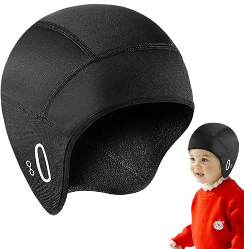 LKJAUOZ 1 Stück Fahrrad Mütze Winter,Wintermütze,Bequem Helm-Unterziehmütze für Fahrradhelm, Skihelm, Bike Cap Rennrad MTB, Leichte Fahrrad Kappe Helmmütze mit Brillen-Loch,ohrenwärmer fahrradhelm