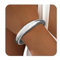 SIXDUTON Armreif Gold für Damen, Verstellbares Chunky Offenes Breites Klobiges Goldenes Armband, Silber Armreif Irregulärer Bangle Statement Schmuck für Frauen (Silber)