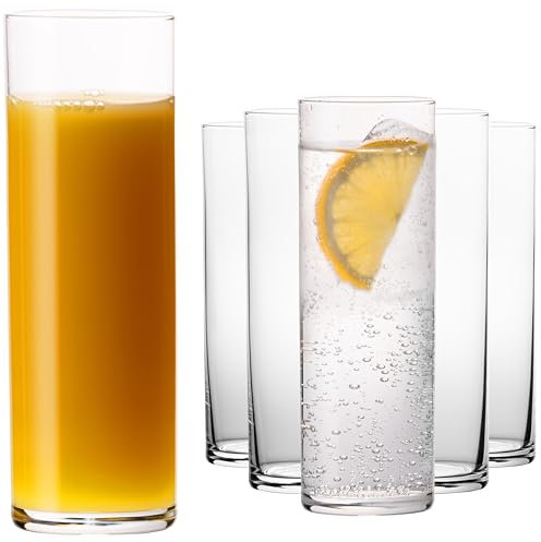 PLATINUX Gerade Trinkgläser 240ml (max 200ml) Set 6-Teilig Saftgläser aus Glas Hohe Wassergläser Spülmaschinenfest
