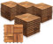 Eulenke 4m² Holzfliesen Balkonfliesen Terrassenfliesen 30 x 30 cm, Balkonboden Wetterfest, 12 Latten Fliesen aus Akazien Holz, für Terrassen Balkon Garten(44 Stück)