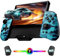 PALPOW Manette Switch lumineuse – Compatible Switch/OLED, design ergonomique Luminpad, Joypad intégré, Turbo, Mapping, LED 7 couleurs – Bleu Camouflage
