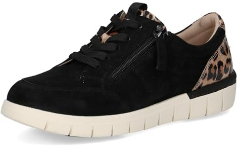 CAPRICE Comfort Damen Sneaker flach aus Leder Mehrweite H