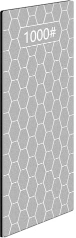 Befun Diamond Sharpening Stones, Thin Diamond Sharpening Plate 1000 Grit | Single Side, Honeycomb Surface, with Non-Slip Pad for Knives, Scissors, Outdoor Tools & Kitchen Blades