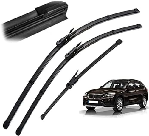 Auto Scheibenwischer Windschutzscheibe Dauerhaft Effizient Zerlegbar Ohne Knochen Gummi Zubehör,Compatible for BMW X1 E84 2009 2010 2011 2012 2013 2014 2015