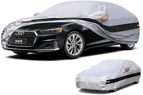 Holthly Autoabdeckung Passend für Audi A5 S5 RS5 Sportback Cabrio Coupe Limousine (2007-2025) 10 Schichten Vollgarage Auto Abdeckplane 100% Wasserdicht Autoplane Outdoor Autogarage