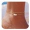 ZHESHY Fußkettchen Für Damen 14k Gold Herz Buchstaben Fussketten Für Frauen Wasserfester Layered CZ A-Z Initial Fußkette Verstellbar Fußschmuck Sommer Strand Handgefertigt Schmuck Geschenke 21+5cm