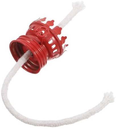 OUNONA Retro Öllampenbrenner als Ersatzdimmer für Kerosin und Öllampen | Eisen und Baumwolle, Rot, 1 Stück, Verstellbare Helligkeit, Einfache Montage