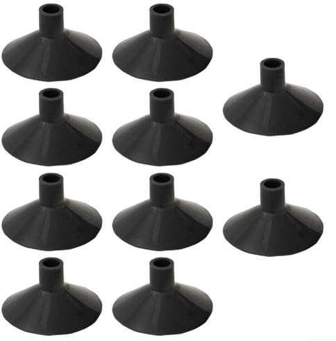 10 Stück Gummi-Pfeil-Saugnäpfe ideal für Kinder für Zielübungen (schwarz)