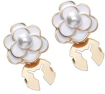 Hezhou 2 Pcs Elegantes Knopfabdeckungen Dekorative Smoking Knopfbezüge Abnehmbarer Knopf Hemdknopf Clips Köpfe Schmuck Legierung Cufflinks Manschettenknöpfe Damen Kleidung Basteln