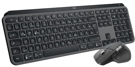 Logitech MX Master 4 for Business Wireless Maus, MX Keys für Business Wireless Tastatur mit Logi Bolt Empfänger, Bluetooth, USB-C-Ladung, leisen Klicks, Windows,Mac,Chrome,Linux, DEU QWERTZ – Grafit