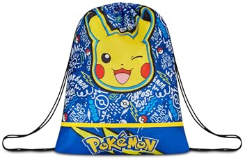 Seven Sacca Sportiva Pokemon, Blu, Chiusura coulisse, Salvaspazio, Bambino, Bambina, Scuola, Sport, Tempo libero, Viaggio, Prodotto ufficiale