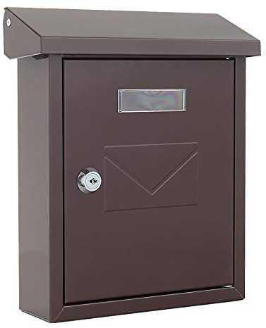Profirst Mail PM 240 Briefkasten Braun Zylinderschloss 2 Schlüssel Namensschildhalter BxH 210x250 mm inkl. Befestigungsmaterial