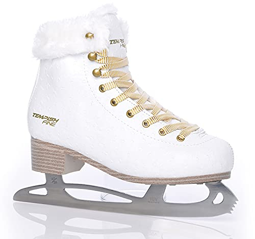 TEMPISH Damen FINE Schlittschuh Kunstfell | Eiskunstlauf | Freizeit | bequem & warm I weiß, 42