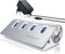 Primewire - Hub 4 Ports USB 3.0 Actif, USB 3.2 Gen.1 Hub USB 3.0 alimenté multiprise USB Dock – Hub 4 en 1 pour PC Laptop Notbook Ultrabook MacBook, SuperSpeed jusqu'à 5 Gbps - Aluminium - Plug & Play