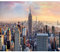 decomonkey - Papier Peint Intissé New York 350x256 cm - Décoration murale moderne – Tapisserie décorative pour chambre salon - Architecture manhattan new york usa gratte-ciel