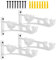 AddGrace Lot de 4 supports de tringle à rideaux double pour tringle à rideaux (blanc)