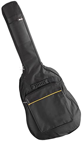 vhbw Tasche für E-Gitarre, Gitarre - Gitarrentasche mit Schultergurten, Gelb Schwarz, 105 x 35 x 8 cm
