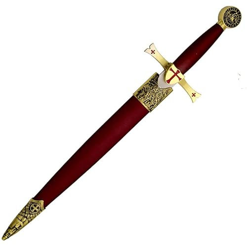 Daga Caballeros Templarios S0210RD | Cuchillo-puñal templario histórico de coleccionista con Vaina. Colección de artículos Antiguos…