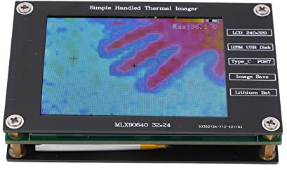 Focket Thermal Imager, 2.8in Full Angle Color LCD Display 320x240 Pixels Thermal Camera, -40℃ to 300℃ 8Hz Thermal Imaging Camera, USB C Charging Infrared Thermal Imaging Camera
