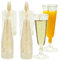 TSLBW 20 Pcs Clear Champagne Flutes 5 OZ Plastic Glitter Champagne Flutes Reusable Stemmed Party Wine Cups Crystal Wine Cocktail Cups for Garden Wedding Birthday Anniversary Party