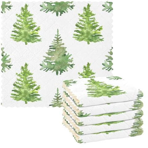 GuoChe Weihnachtsbaum Mikrofaser Handtuch Schnell Trocken Mehl Sack Geschirrtücher Küche Frottee Geschirrtuch Dekorative Handtücher Küche