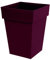 EDA Pot de Fleur Carré Mi-Haut Toscane - Volume 51 L - 39 x 39 x H.53 cm - Rouge Bourgogne