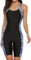 Attraco Damen Sport Badeanzug Bauchweg Push Up Bademode Sexy Swimsuit Sommer Schwimmzug Slim Fit Strandmode Navy Print M