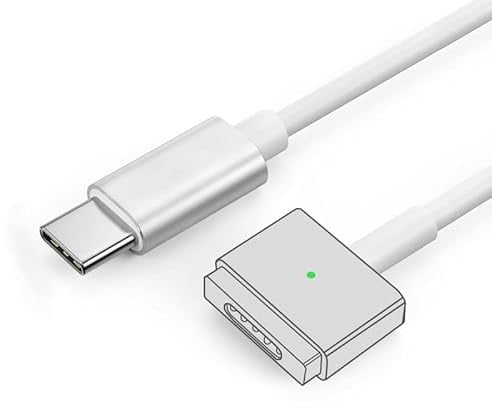 SlimQ 𝐒𝐥𝐢𝐦𝐐 USB C Cable Magnetic Adapter USB C to 2 T-Tip Cable Cord 5.9FT PD 45W Fast Charging Compatible with Old MacBook Air After 2012 Year (for MacBook Air Only)