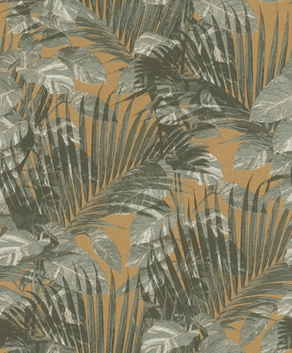 Rasch SCHÖNER WOHNEN-Kollektion Vliestapete TROPICAL 600162 mit tropischen Blättern in Grün - 10,05 m x 0,53 m