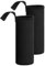 sourcing map 2pcs Neoprene Water Bottle Sleeve, 18.5 oz Insulated Water Glass Bottles Carrier Bag Collapsible Drink Bottle Sleeve Cover Holder with Handle, Black