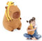 KBIBCK Capybara Plüschtier, 23cm Wasserschwein Kuscheltier mit Bienenrucksack, Simulation Tier Capybara Puppen, für Home Deko Kinder