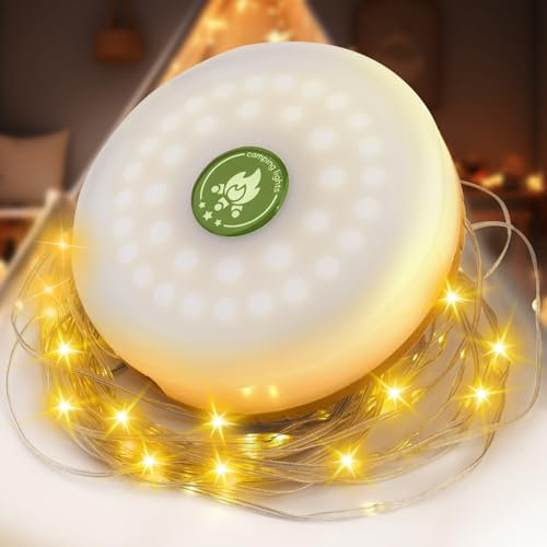 Camping Lichterkette Aufrollbar - 10M 132LED Lichterkette Camping Solar Wasserdichte Lichterkette Aufrollbar,Led Lichterkette außen Camping Usb, Aufladbar Campinglampe für Camping, Hof und Wandern