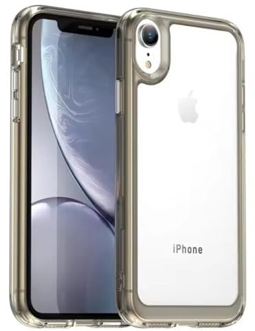 KK KENIK Clear Case for iphone X/XS,Clear Hard Translucent Soft Shockproof Bumper Silicone For iphone X/XS Cover (Grey Black)