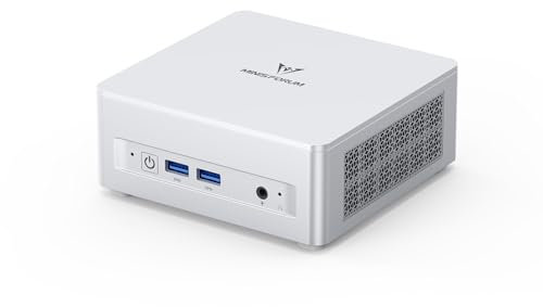 MINISFORUM UM870 Slim Mini PC Barebone with AMD Ryzen 7 8745H Processor Mini Computer(8C/16T, Up to 5.0GHz), Support 8K@60Hz HDMI 2.1/USB4 Output, WIFI6E/BT5.3/Auto Power On