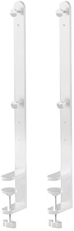 2Pcs Metal Desk Clamp for Pegboard, Sturdy Fixing Bracket for Organizing Your Office or Kitchen Space