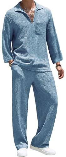 QUNERY Ensemble Homme Ete Casual Tenue Hawaïenne Légère Survêtement Vetement Homme Ete Tracksuit pour un Usage Quotidien et Les Vacances