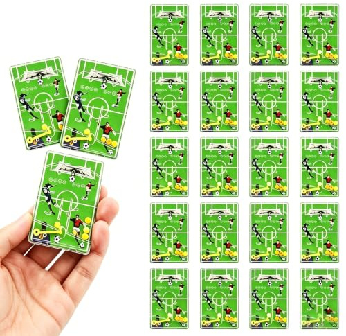 EAVUYIS 20 Pezzi Gadget Compleanno Bambini Calcio - Mini Flipper Calcio Gioco di Pazienza, Regalini Fine Festa Compleanno per Bambini, Pensierini Invitati Festa a Tema Calcio