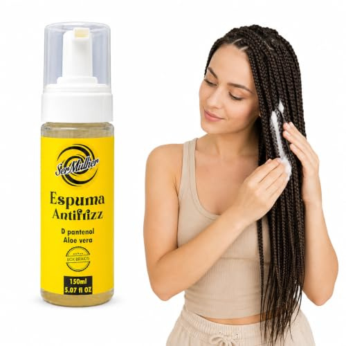 Mousse Anticrespo per Treccine ed Extension con Aloe e D-Pantenolo, 150ml | Spuma Capelli per Trecce Modellante, Idrata, Disciplina e Dona Morbidezza, Formula Leggera Senza Risciacquo, SUPER FRESH