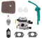 TOPINCN Vergaserset,Vergaser Kit Ersatz für FS55 FS55RC KM38 HL45 KM55R Preiswerter Motor Rasenmäher Zubehör