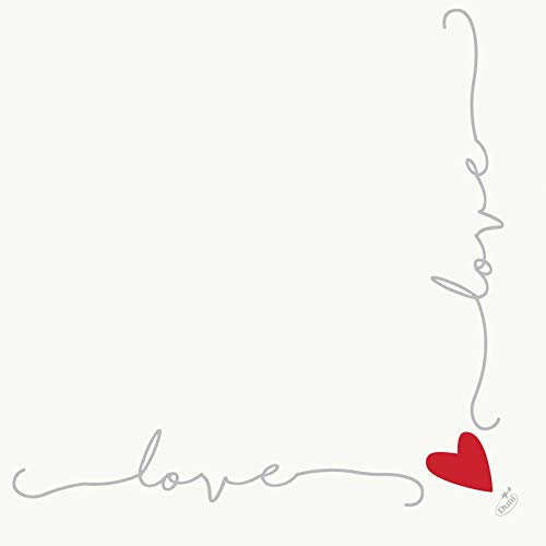 Duni Dunisoft Servietten Love 40x40 1/4 Falz 60 Stück, Duni Servietten Love
