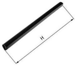 effedielle® Asta per spagnolette,AGB diametro 9 mm, lunghezza 260 cm Accorciabile, regolabile finitura Nera.Asta di chiusura in acciaio ø9 mm con sezione semicircolare